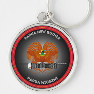 Papua New Guinea Heritage Emblem Key Ring