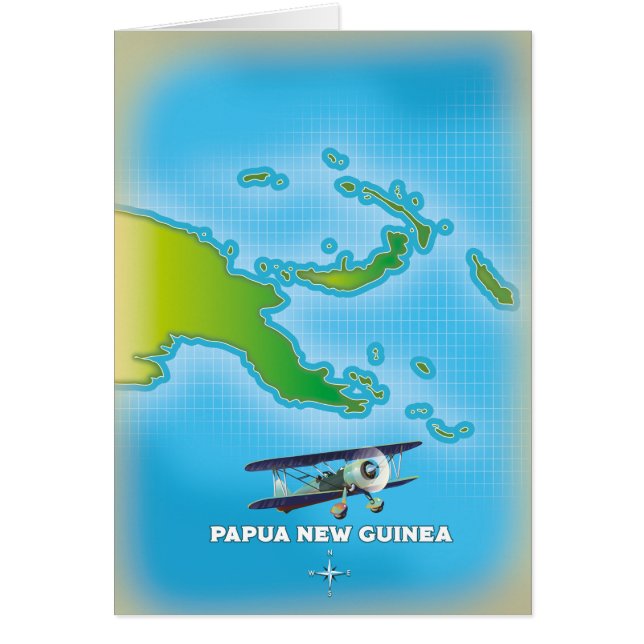 papua new guinea map. (Front)