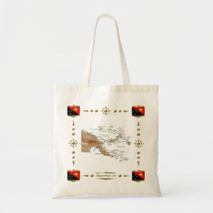 Papua New Guinea Map + Flags Bag