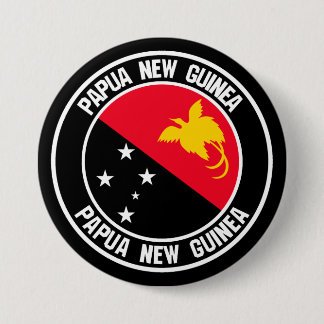 Papua New Guinea Round Emblem 7.5 Cm Round Badge