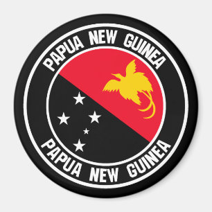 Papua New Guinea Round Emblem Magnet