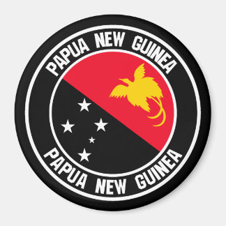 Papua New Guinea Round Emblem Magnet