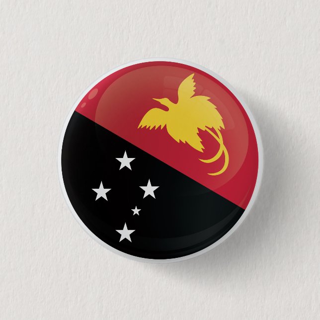 Papua New Guinea  Round Icon Flag 3 Cm Round Badge (Front)