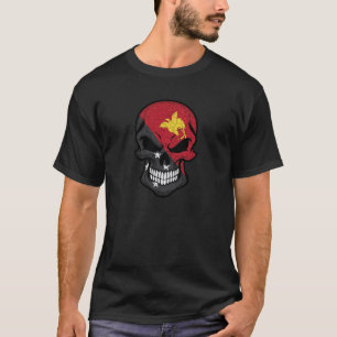 Papua New Guinea Smiling Skull Flag T-Shirt
