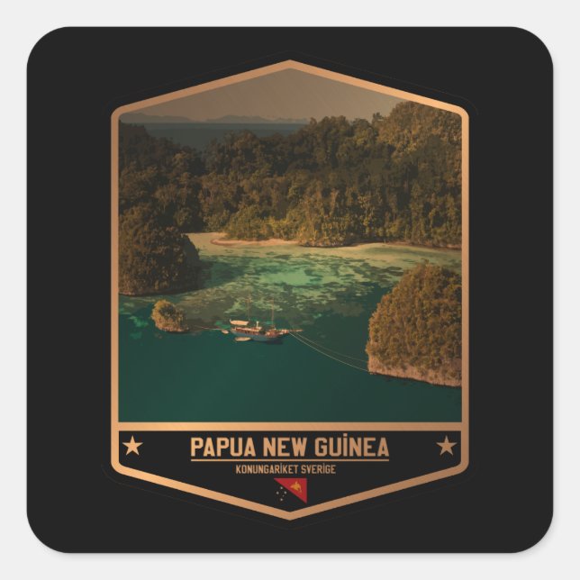 Papua New Guinea Square Sticker (Front)