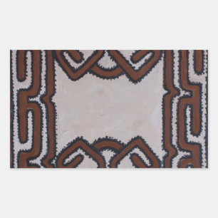 Papua New Guinea Tapa Cloth Rectangular Sticker