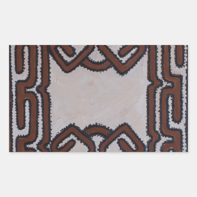 Papua New Guinea Tapa Cloth Rectangular Sticker (Front)