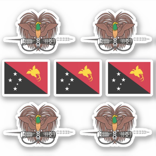 Papua New Guinean symbols / coat of arms and flag (Front)