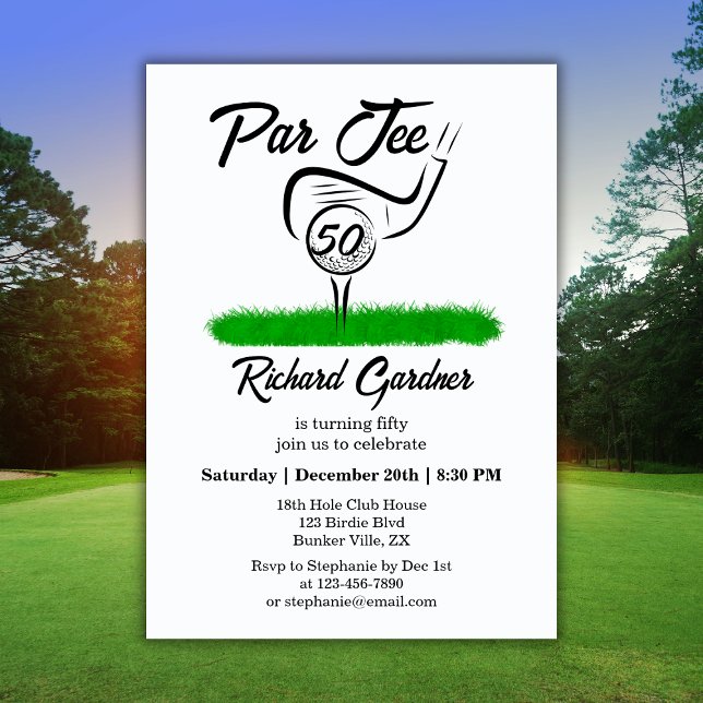 Par Off for an UnForeGettable 50th Birthday Party Invitation (Creator Uploaded)