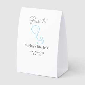 par tee birthday grey blue balloon scribble name