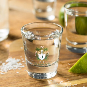 Par-Tee Bridesmaids Monogram   Golf Bachelorette Shot Glass