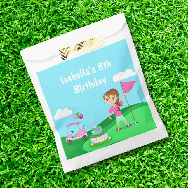 Par-Tee Chibi Girl Birthday Golf Party Favour Bag (Creator Uploaded)