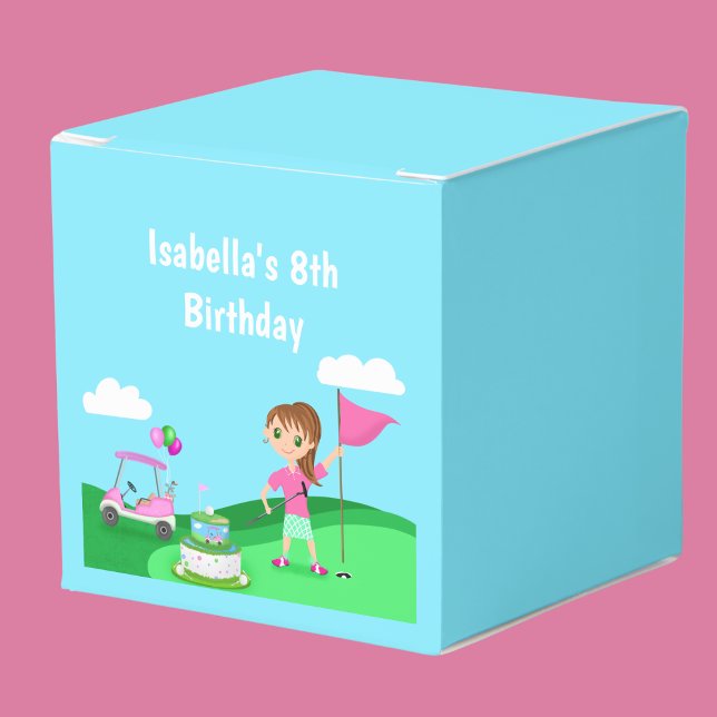 Par-Tee Chibi Girl Birthday Golf Party Favour Box (Creator Uploaded)