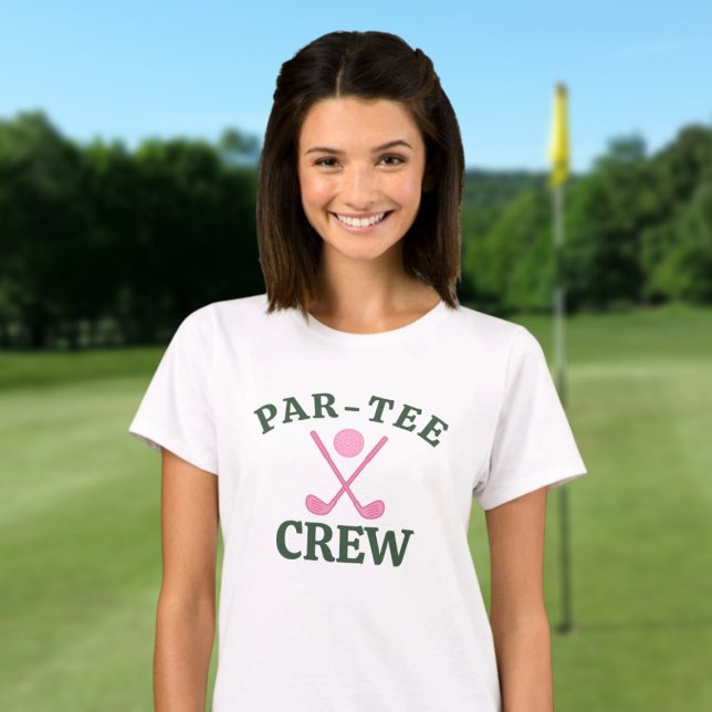 Par-Tee Crew Golf Bachelorette T-Shirt (Par-Tee Crew Golf Bachelorette T-Shirt by Ricaso for the bride to be and her crew)