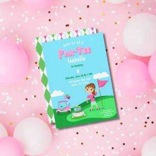 Par-Tee Girl Birthday Golf Party Invitation