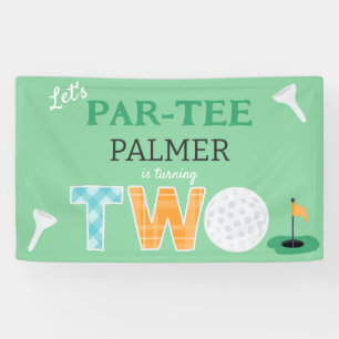 Par-tee Golf 2nd Birthday Golfing Party Banner