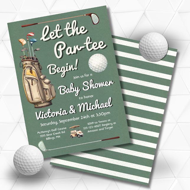 Par-tee Golf Baby Shower Invitation (Creator Uploaded)