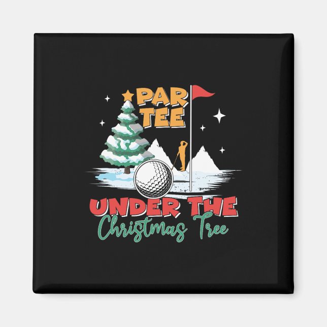 Par Tee Golf Player Xmas Golfing Golfer Funny Chri Magnet (Front)