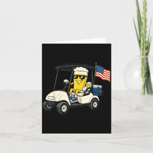 Par Tee In The Usa Funny Patriotic Beer Golf Cart Card