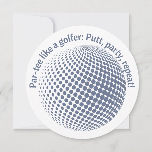 Par-tee like a golfer invitation (Front)