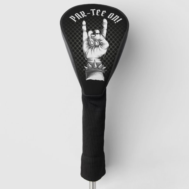 Par Tee On Horns Up Golf Head Cover (Front)