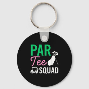 Par Tee Squad Funny Birthday Party Golf Player Fam Key Ring