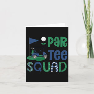 Par-tee Squad Golf Lover Birthday Party Family Mat Card