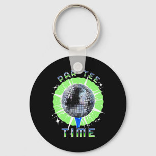 Par-tee Time Funny Golf And Disco Party Key Ring