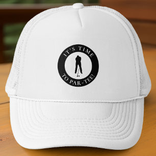 Par Tee Time Funny Men's Golfer For Him Trucker Hat
