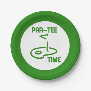 Par Tee Time Paper Plate