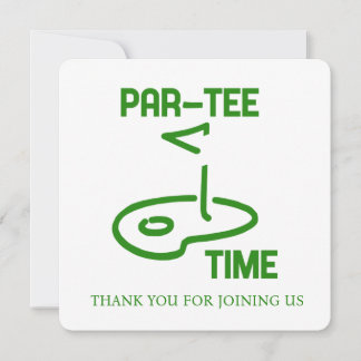 Par Tee Time Thank You Card