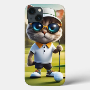 "Par-tee Time: The Cool Cat’s Golf Swing!" iPhone 13 Case