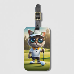 "Par-tee Time: The Cool Cat’s Golf Swing!" Luggage Tag