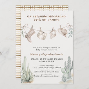 Para Baby Shower Vaquero Niño Personalizadas Invitation
