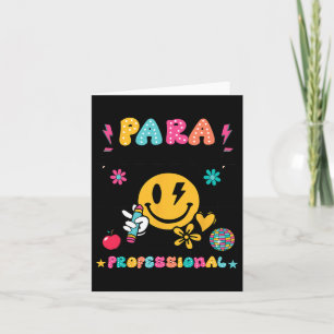 Para Dream Team Paraprofessional First Day Back To Card