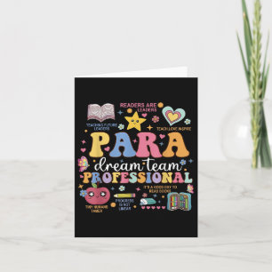 Para Dream Team Teacher Paraprofessional Paraeduca Card