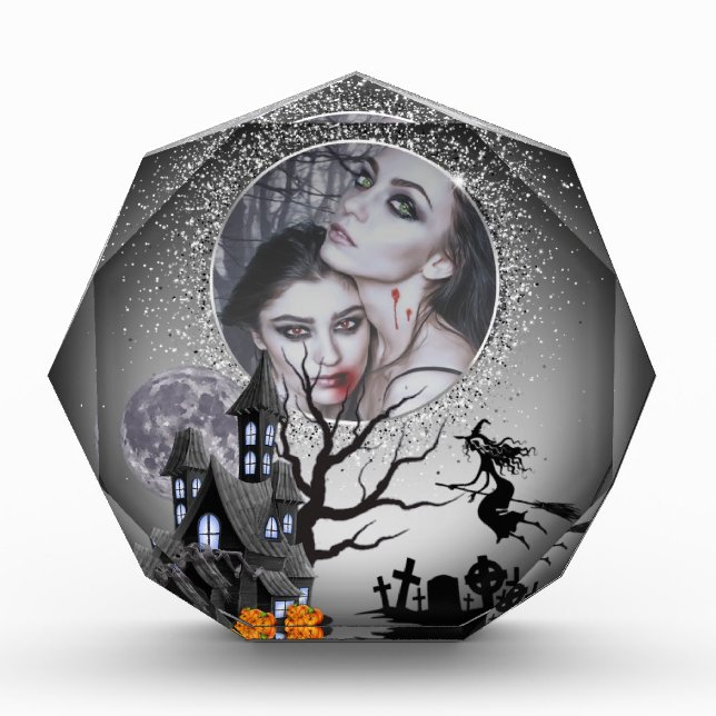  para fotos personalizado estilo Halloween Photo Block (Front)