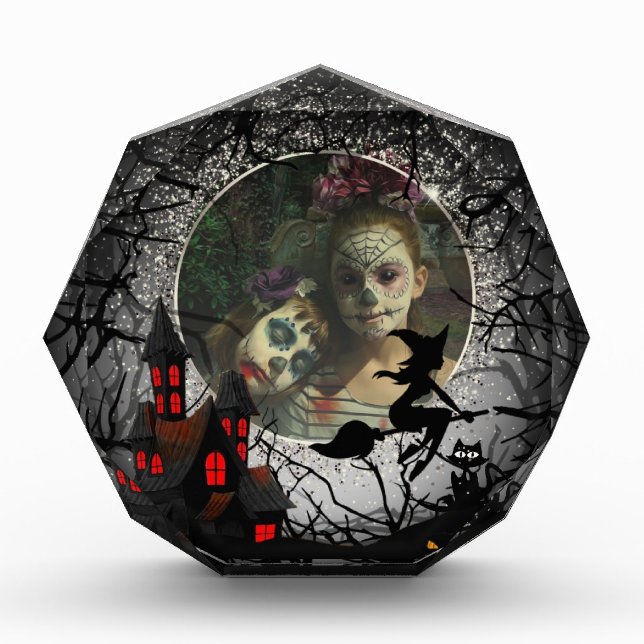 para halloween personalizado photo block (Front)