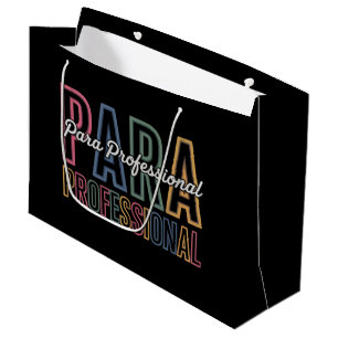 Para Paraprofessional Paraeducator First Day Back Large Gift Bag