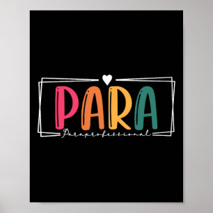 Para Paraprofessional Paraeducator First Day Back  Poster