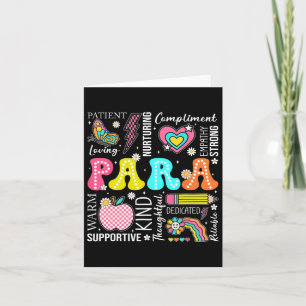 Para Professional Educator 1st Day Of Back To Scho Card