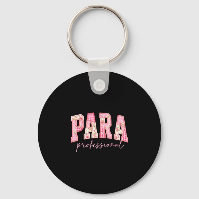 Para professional teacher back to school first day key ring (Front)