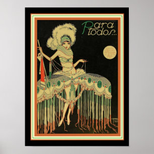 Para Todos Art Deco Poster 12 x 16