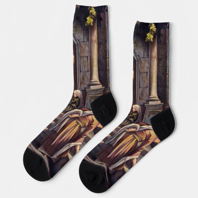 Parable of the Ten Virgins Socks (Left)