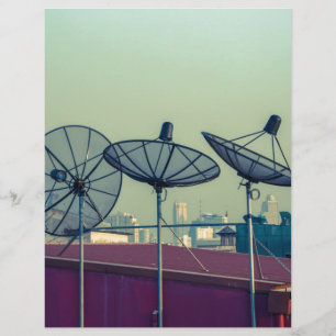 Parabolic antenna on the roofs of Bangkok