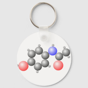 Paracetamol Molecule Key Ring