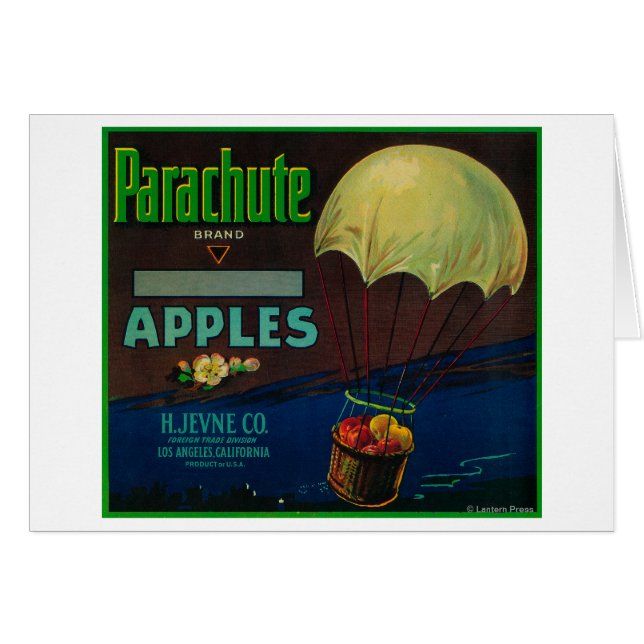 Parachute Apple Crate Label (Front Horizontal)