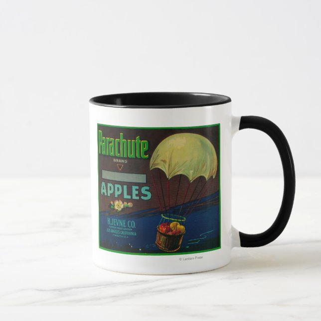 Parachute Apple Crate Label Mug (Right)