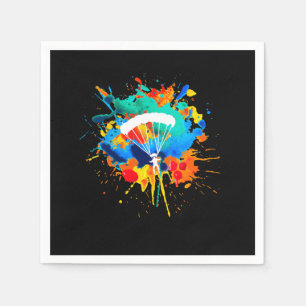 Parachute Colours Skydiver Skydiving Napkin