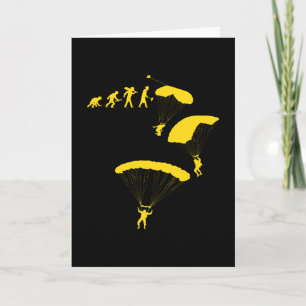 Parachute Evolution Skydiver Skydiving Card